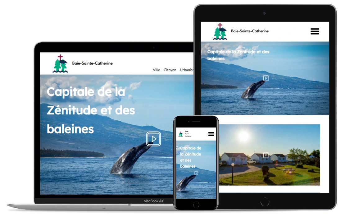 image qui présente un mockup du site Baie-Sainte-Catherine